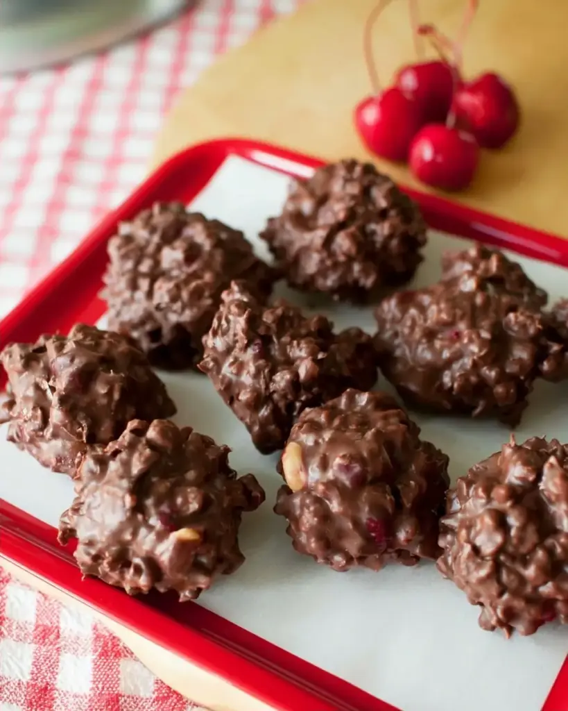 A delicious plate of Homemade Cherry Mash Candy