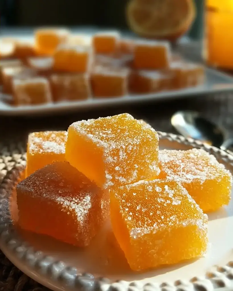 A delicious plate of Homemade Orange Candy: Your Sweet Citrus Escape