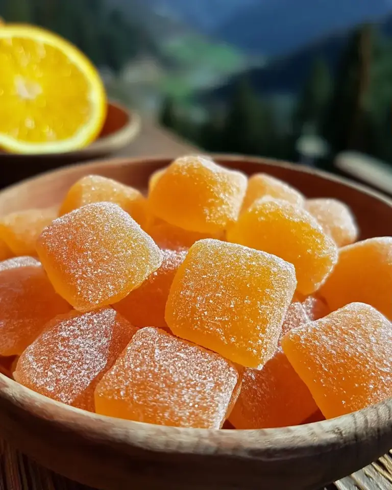 A delicious plate of Homemade Orange Candy