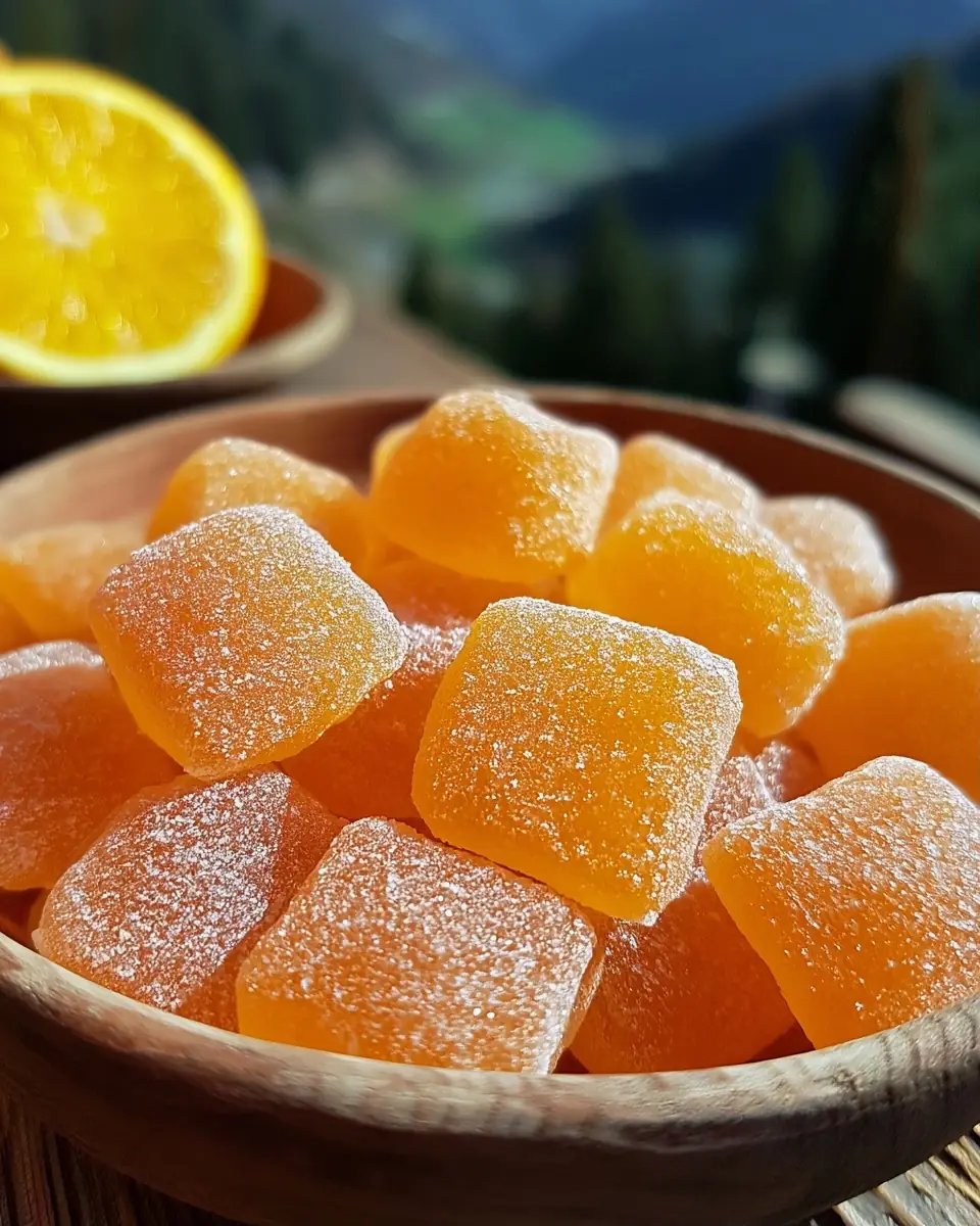 A delicious plate of Homemade Orange Candy