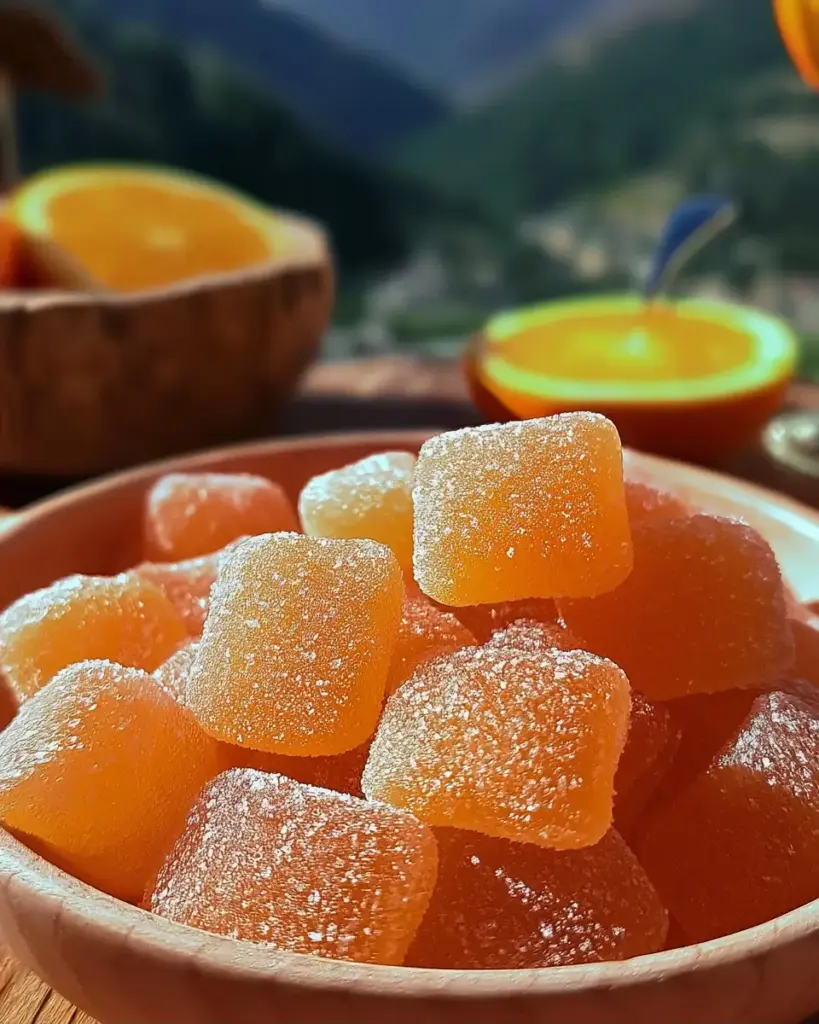 A delicious plate of Homemade Orange Candy