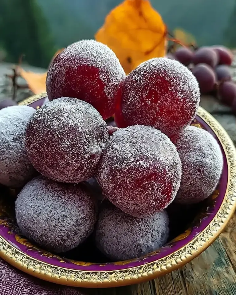 A delicious plate of Homemade Sugar Plums