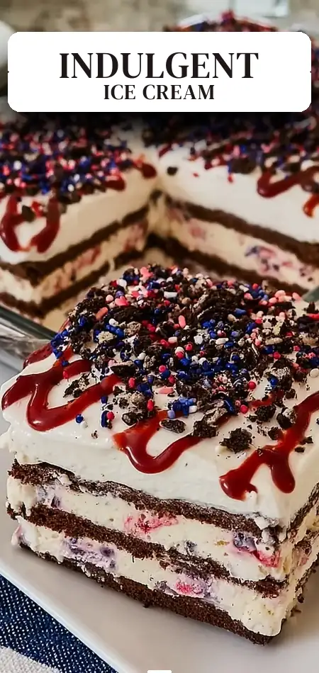 Pinterest pin (Design 2) for Ice Cream Sandwich Cake: The Best Indulgent Treat You'll Love