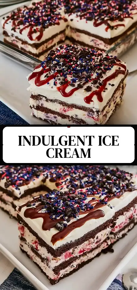 Pinterest pin (Design 3) for Ice Cream Sandwich Cake: The Best Indulgent Treat You'll Love