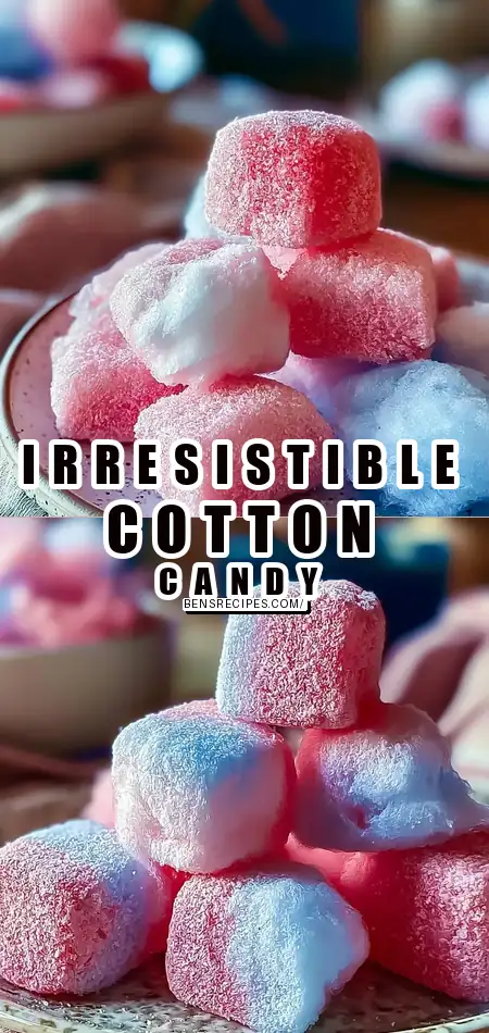 Pinterest pin (Design 1) for Sweet Cotton Candy Cloud Bites Irresistible Treats to Savor