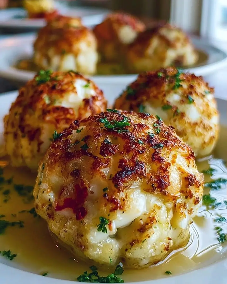 A delicious plate of Irresistible Famous Crab Bombs: A Seafood Dream Snack