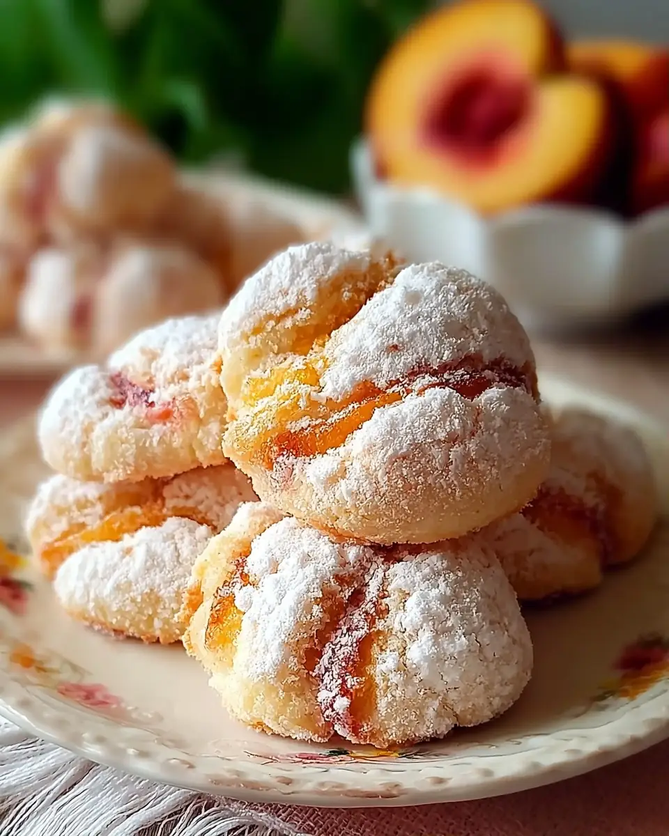 A delicious plate of Italian Peach Summer Cookies: The Perfect Seasonal Treat!
