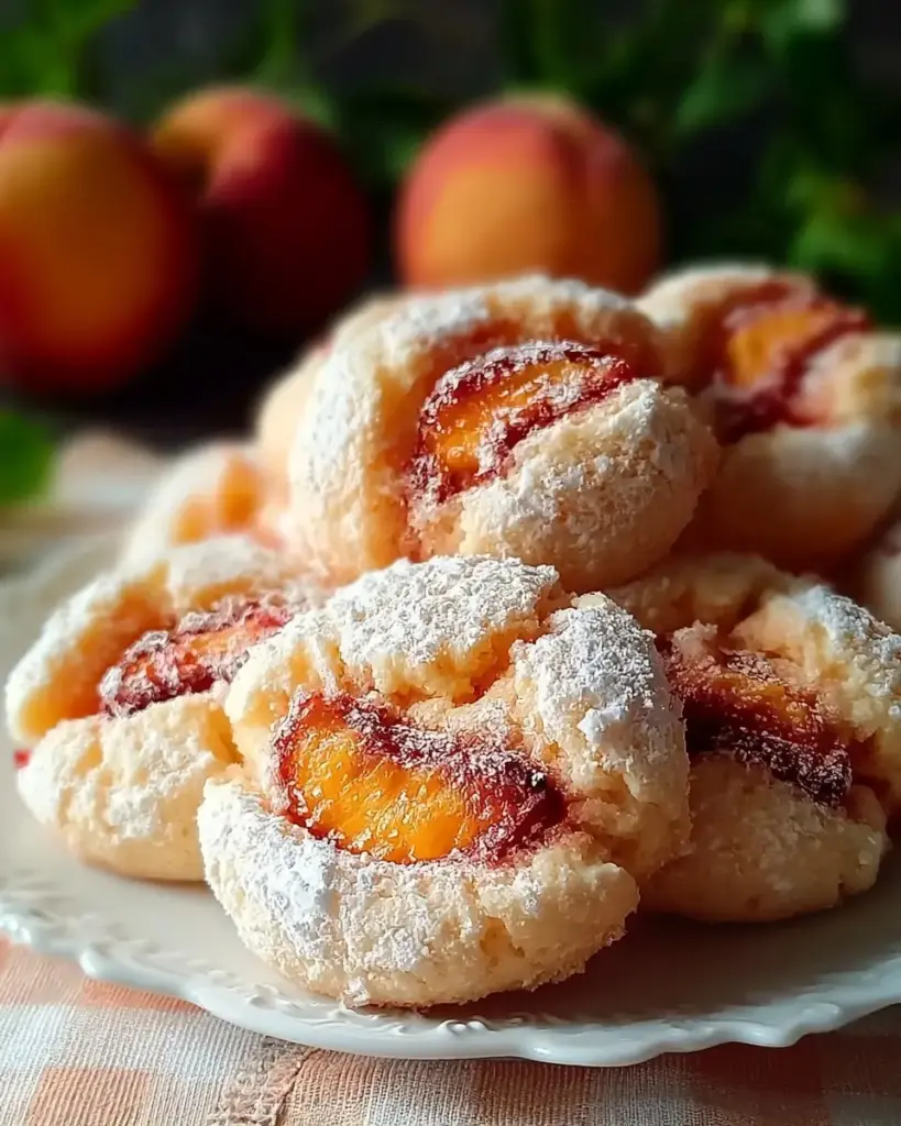 A delicious plate of Italian Peach Summer Cookies: The Perfect Seasonal Treat!