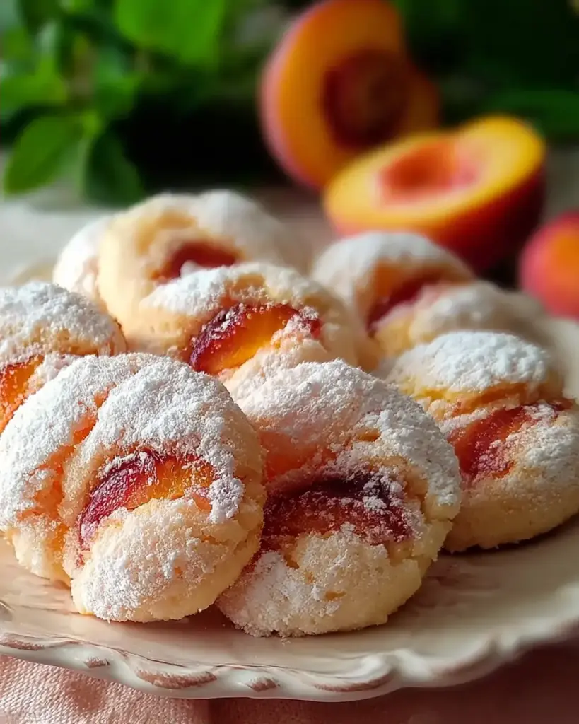 A delicious plate of Italian Peach Summer Cookies: The Perfect Seasonal Treat!