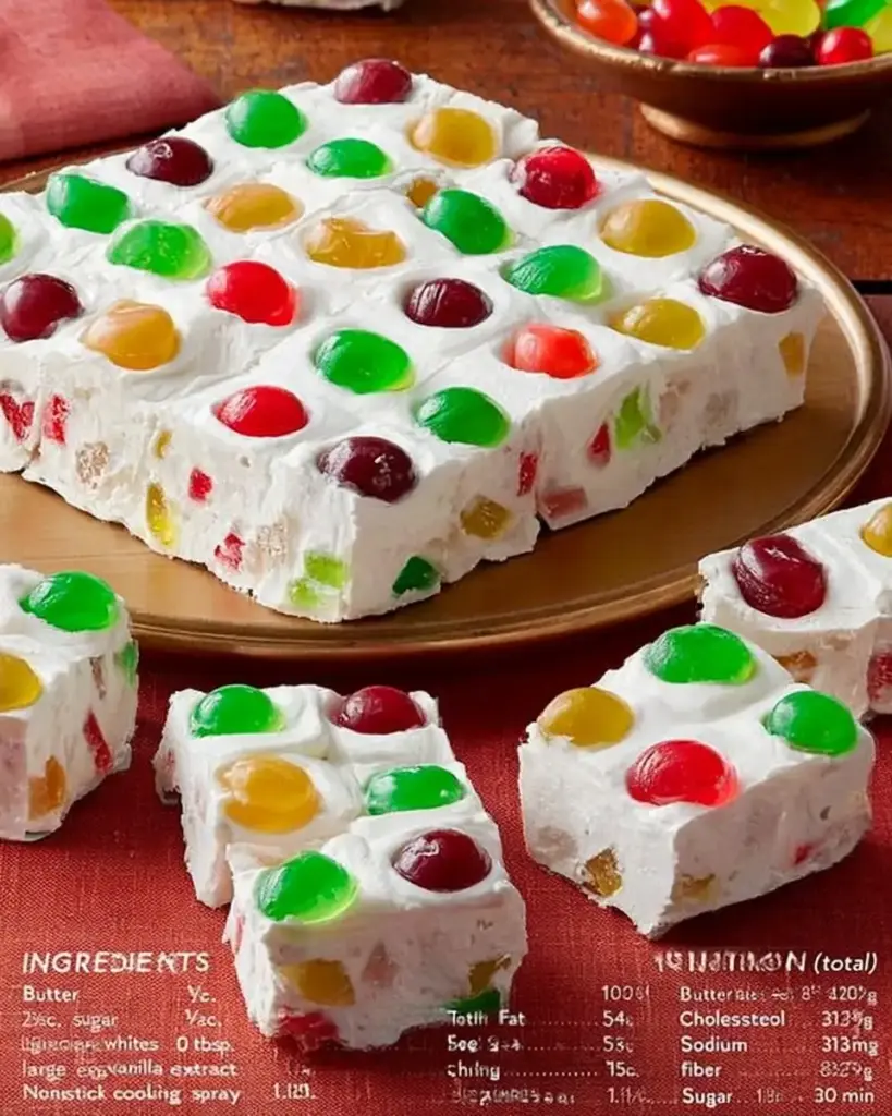 A delicious plate of Jeweled Divinity Candy