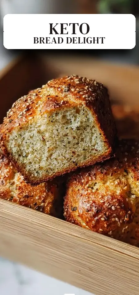 Pinterest pin (Design 2) for The Best Keto Bread Recipe