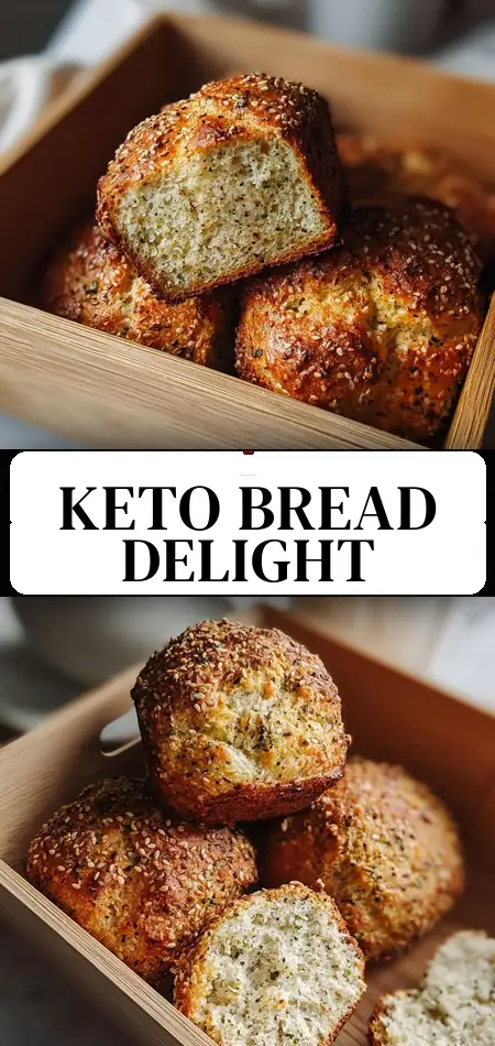 Pinterest pin (Design 3) for The Best Keto Bread Recipe