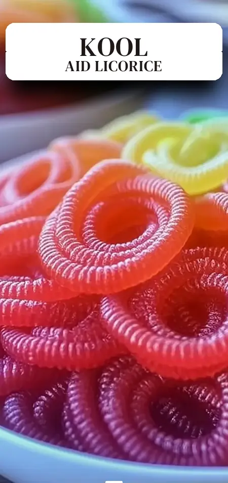 Pinterest pin (Design 2) for Homemade Kool-Aid Licorice Ropes