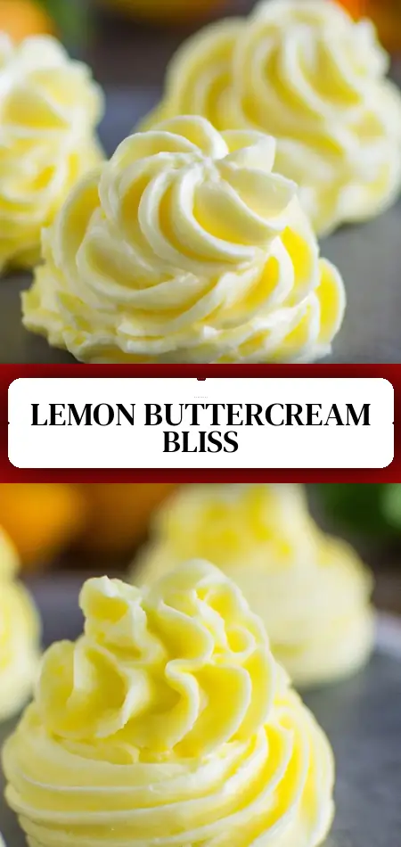 Pinterest pin (Design 3) for The Best Lemon Buttercream Recipe (video)