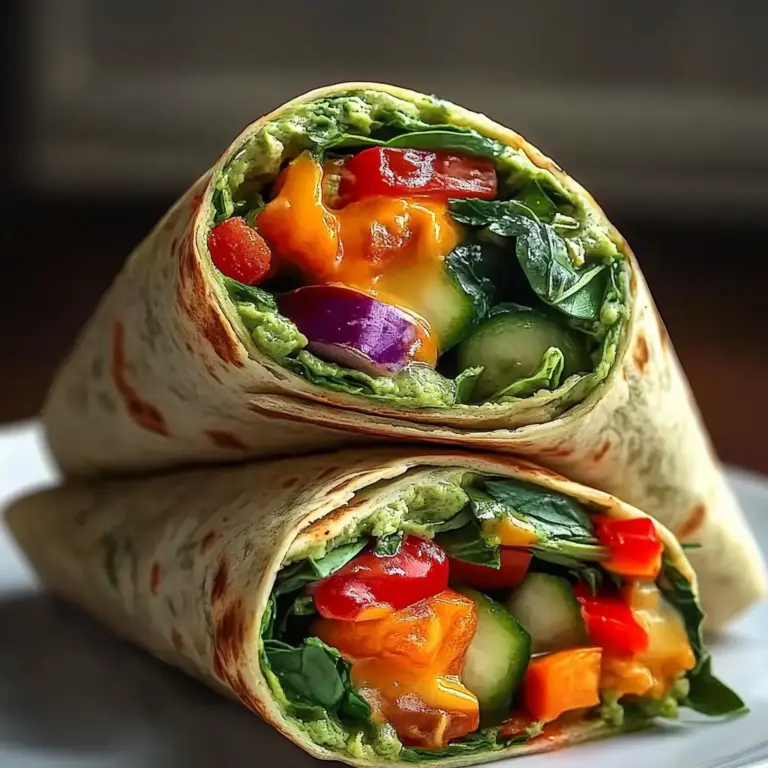 A delicious plate of Leckere Vegane Veggie Wraps – Gesund und Einfach Zubereiten!
