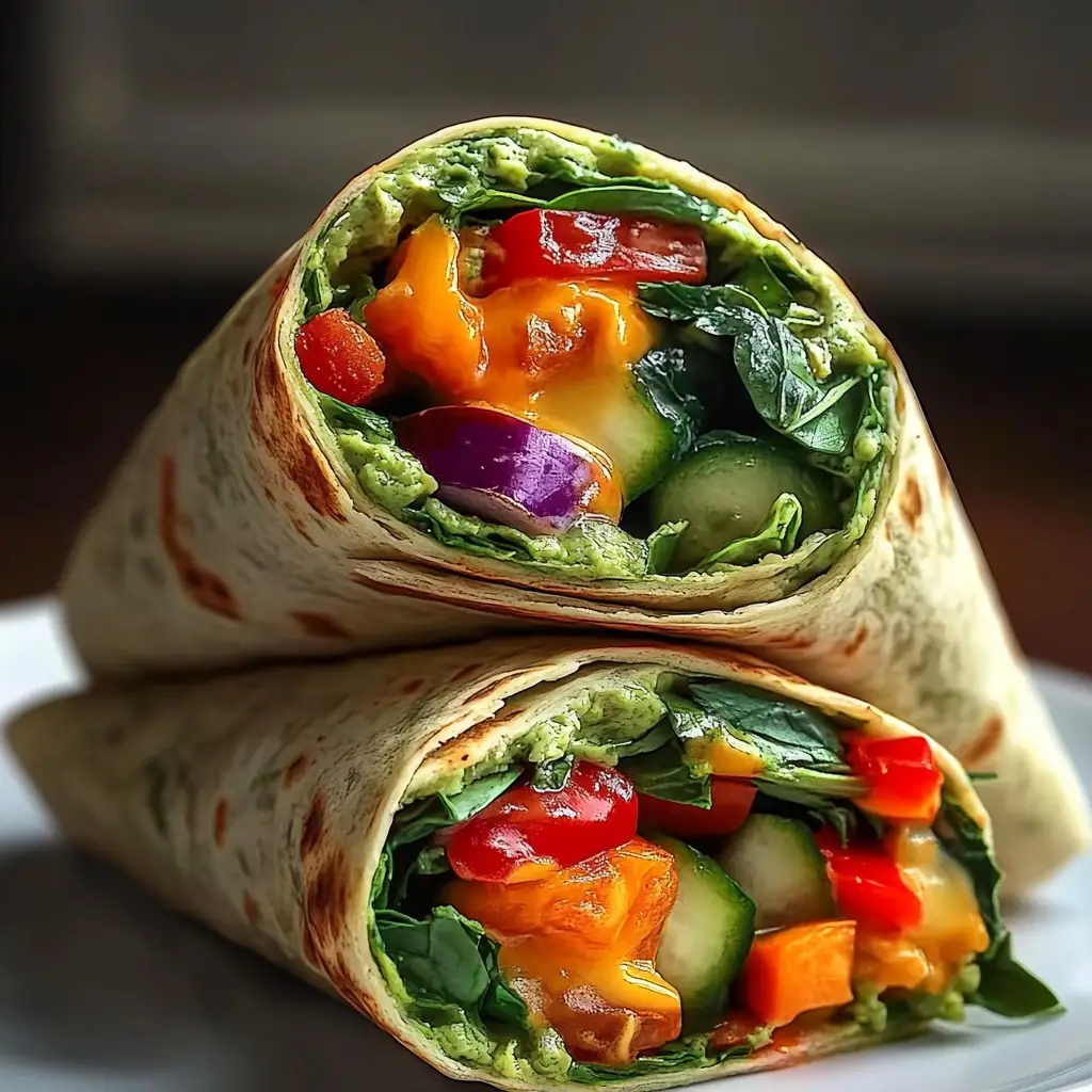 A delicious plate of Leckere Vegane Veggie Wraps – Gesund und Einfach Zubereiten!