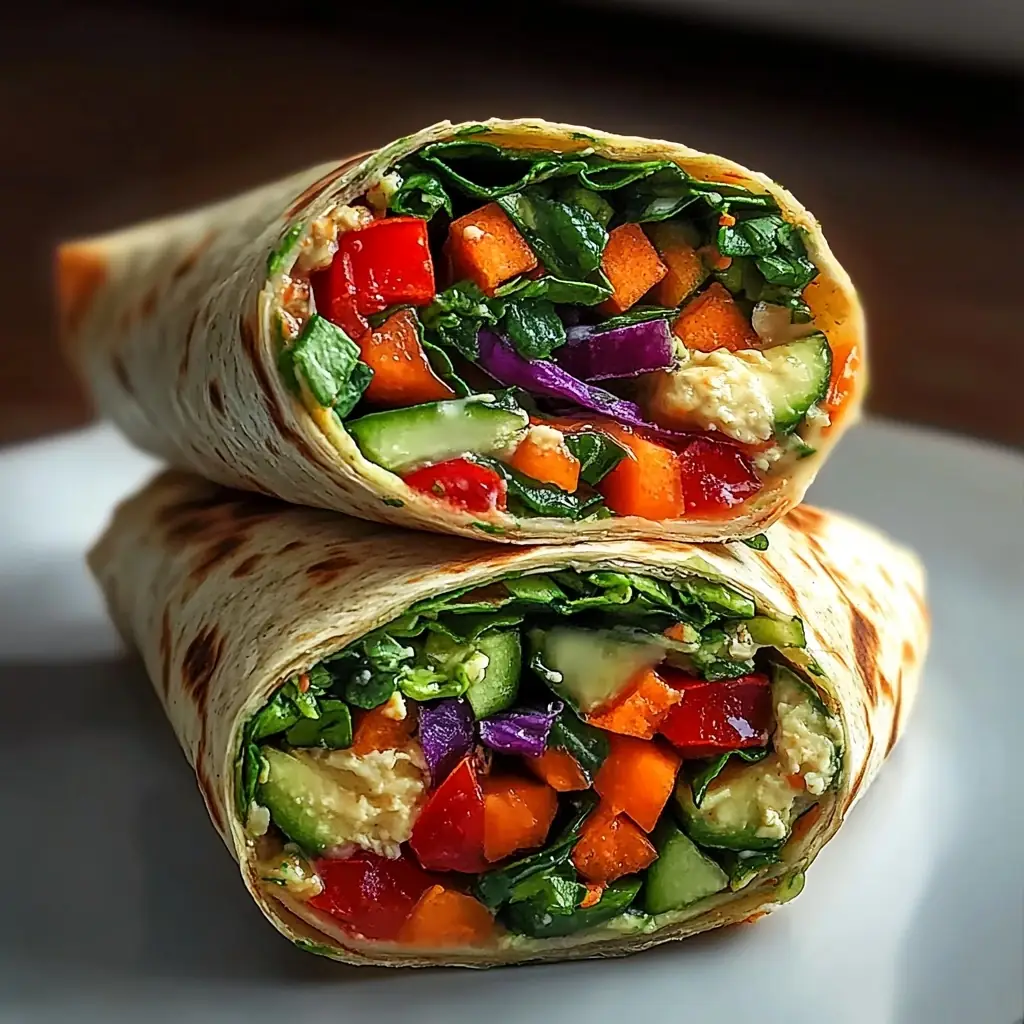 A delicious plate of Leckere Vegane Veggie Wraps – Gesund und Einfach Zubereiten!