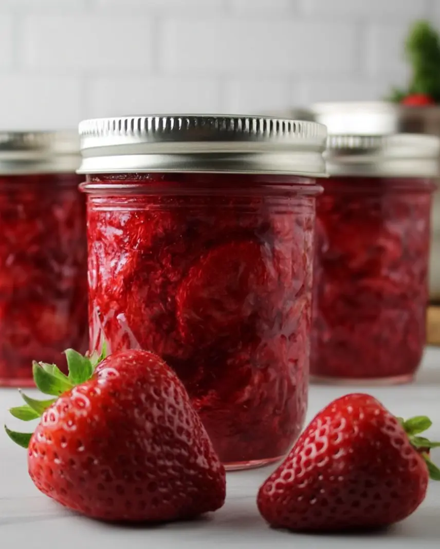A delicious plate of Low Sugar Strawberry Jam (with Pomona’s Pectin)
