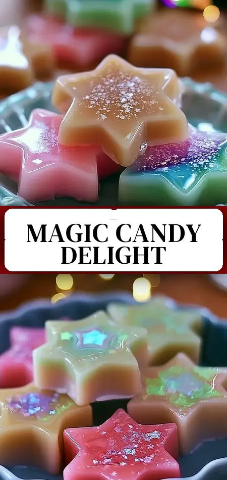 Pinterest pin (Design 3) for Title Irresistible Magic Candy Recipe Homemade Sweet Treats Delight