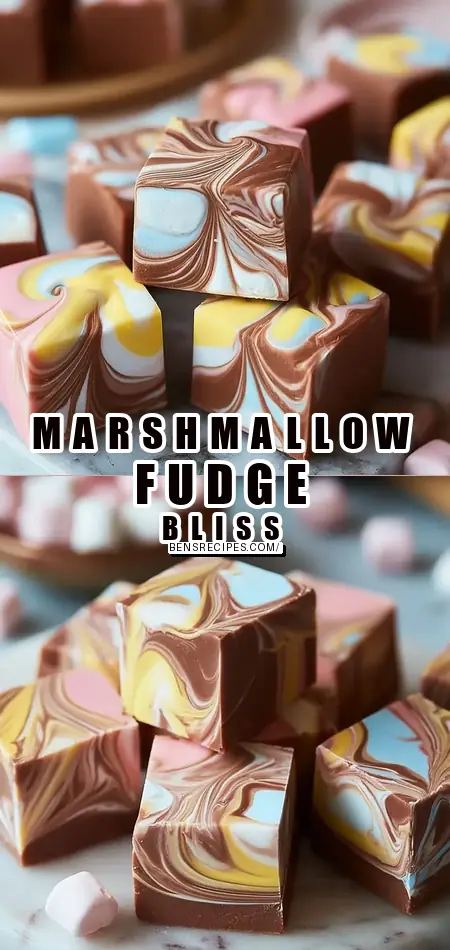 Pinterest pin (Design 1) for Indulge in Easy Marshmallow Swirl Fudge Bliss