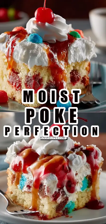 Pinterest pin (Design 1) for Poke Cake Recipes: Enjoy Moist Perfection Every Time!