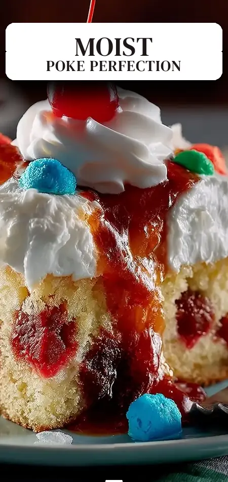 Pinterest pin (Design 2) for Poke Cake Recipes: Enjoy Moist Perfection Every Time!