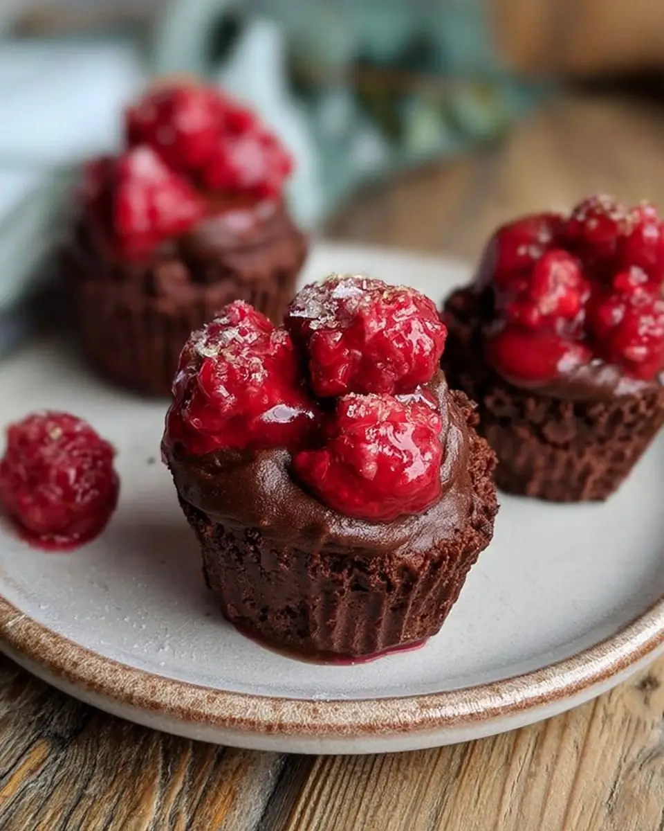 A delicious plate of Marry Me No Bake Raspberry Chocolate Mousse Cups