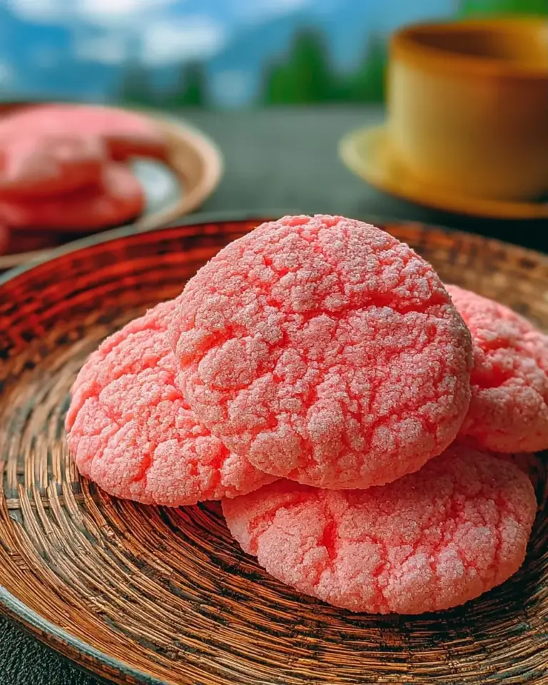 A delicious plate of Mexican Pink Cookies