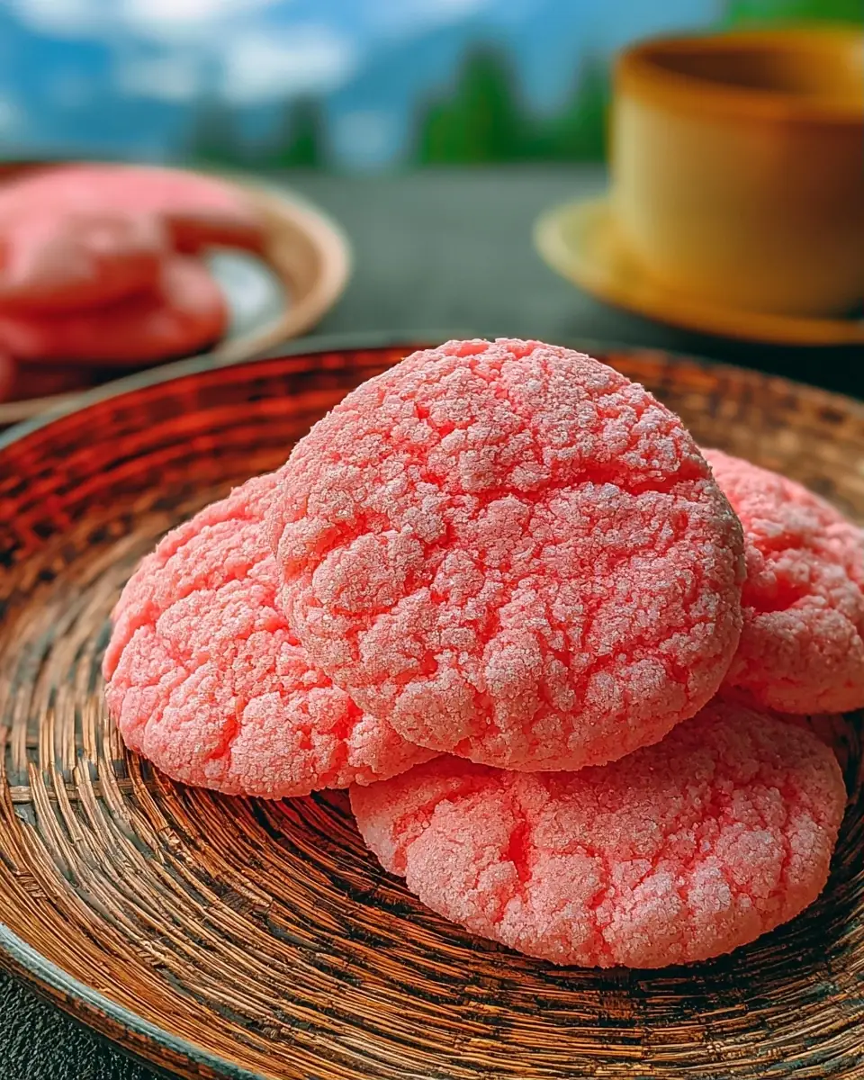 A delicious plate of Mexican Pink Cookies