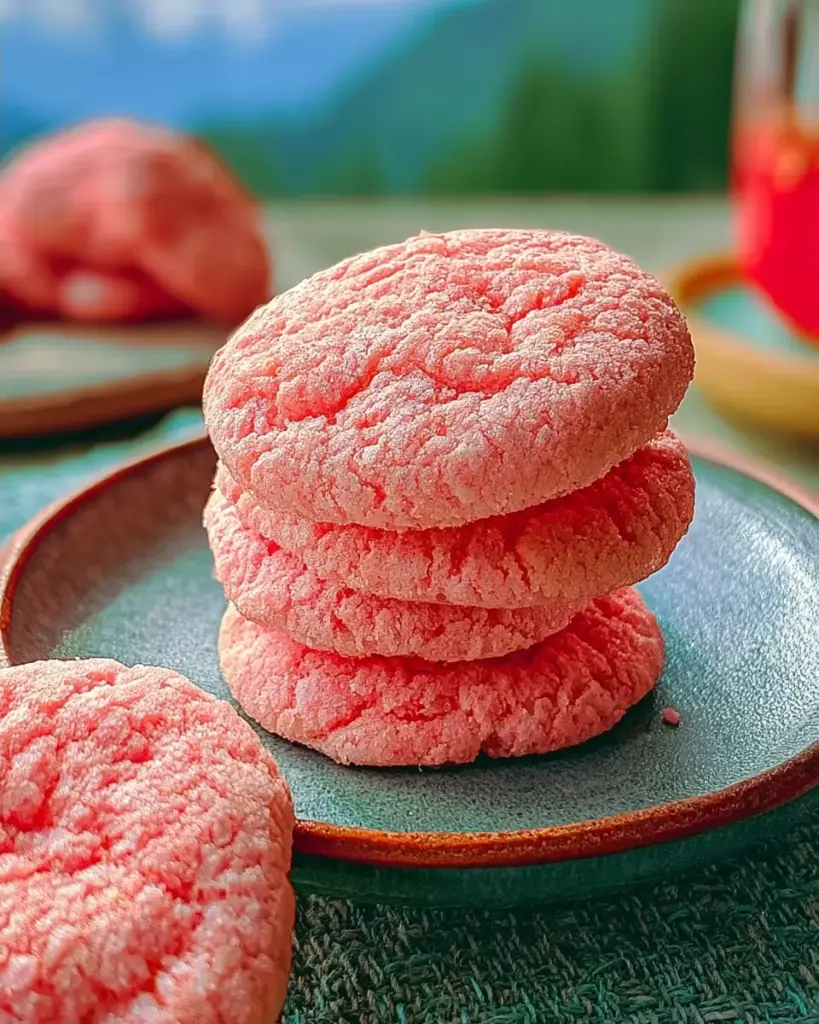 A delicious plate of Mexican Pink Cookies