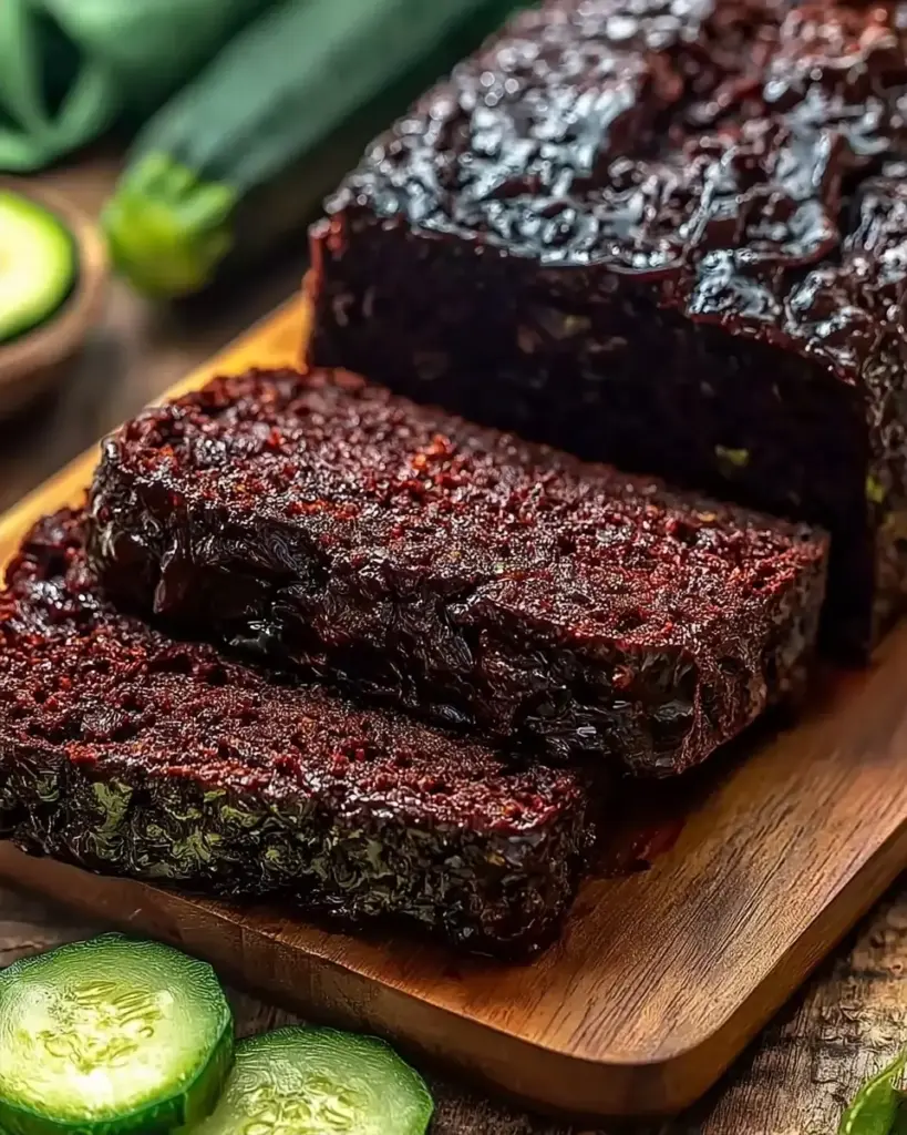 A delicious plate of Moist Double Chocolate Zucchini Bread