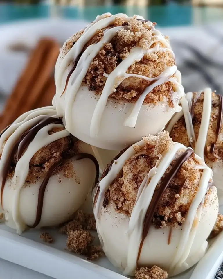A delicious plate of No-Bake Cinnamon Roll Truffles