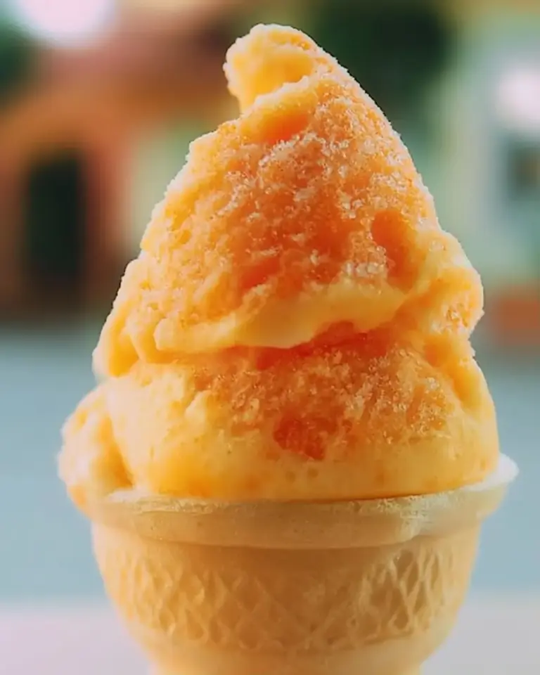 A delicious plate of Orange Crush Sherbet: The Easy and Refreshing Summer Treat