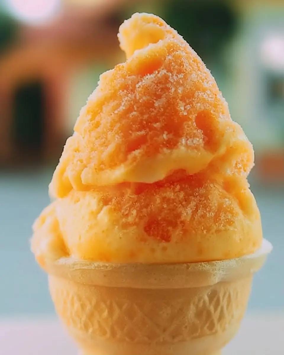 A delicious plate of Orange Crush Sherbet: The Easy and Refreshing Summer Treat