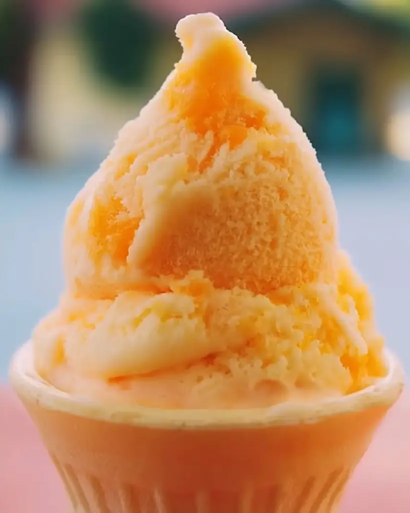 A delicious plate of Orange Crush Sherbet: The Easy and Refreshing Summer Treat