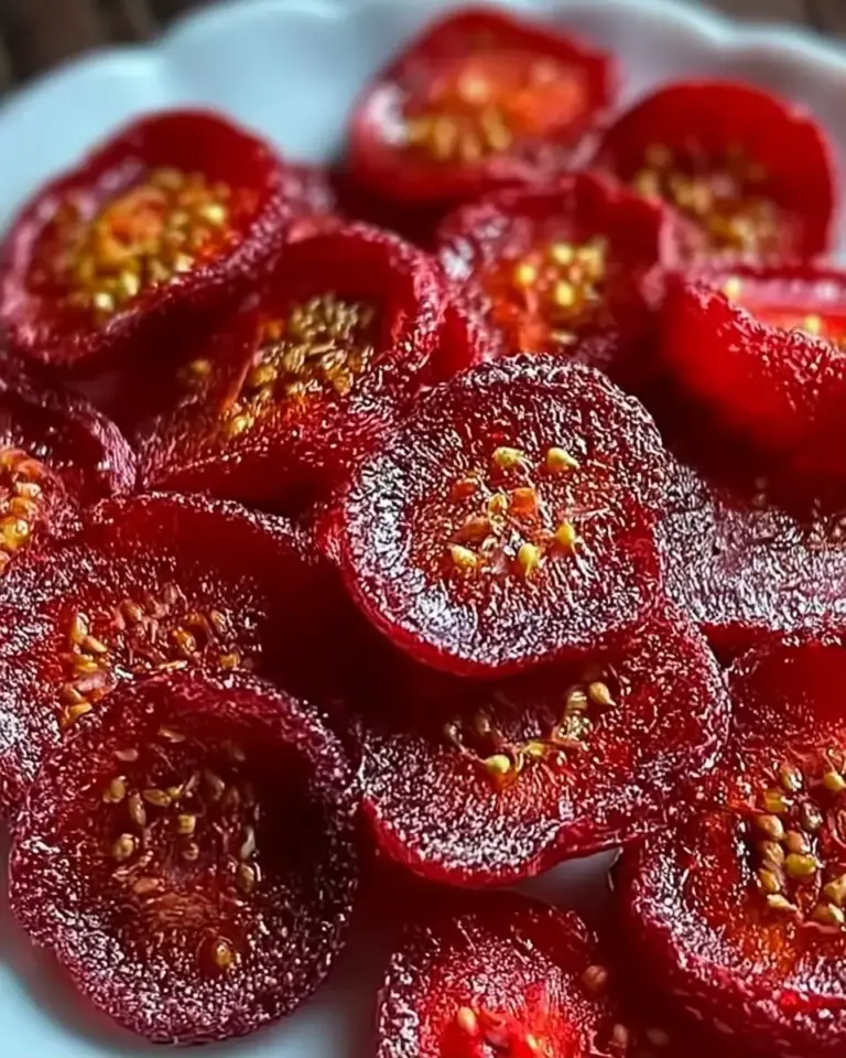 A delicious plate of Oven-Dried Strawberries