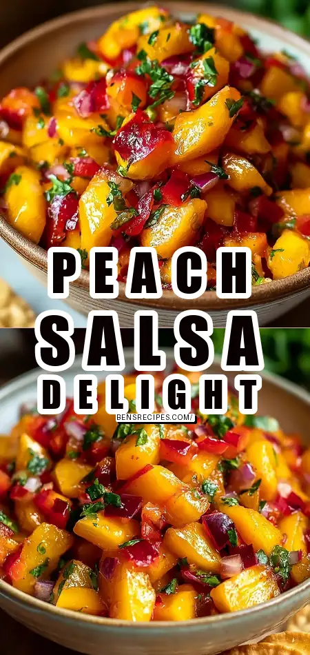 Pinterest pin (Design 1) for Fresh Peach Salsa: Discover the Perfect Summer Recipe!