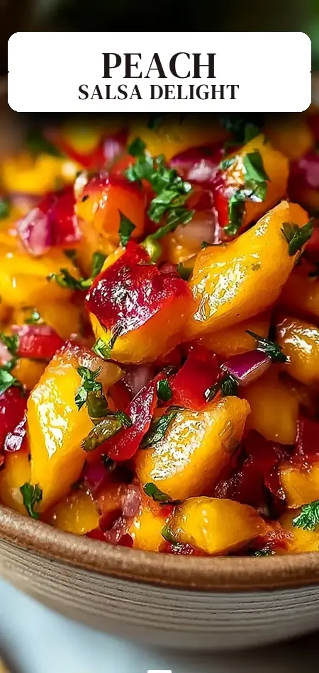Pinterest pin (Design 2) for Fresh Peach Salsa: Discover the Perfect Summer Recipe!