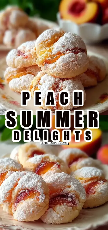 Pinterest pin (Design 1) for Italian Peach Summer Cookies: The Perfect Seasonal Treat!