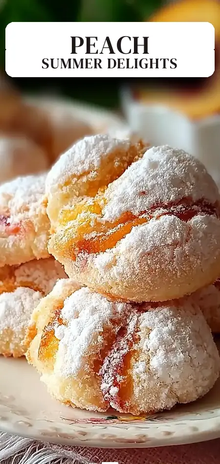 Pinterest pin (Design 2) for Italian Peach Summer Cookies: The Perfect Seasonal Treat!