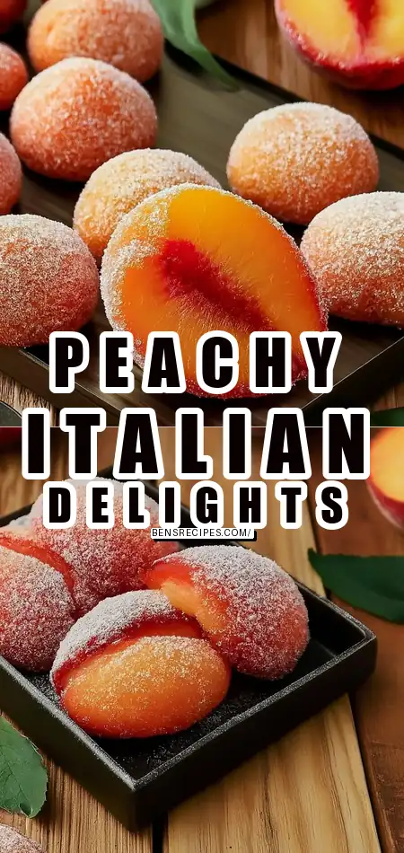 Pinterest pin (Design 1) for Italian Peach Cookies