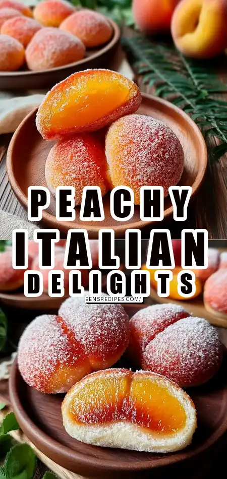 Pinterest pin (Design 1) for Italian Peach Cookies: Delightfully Soft with Sweet Filling