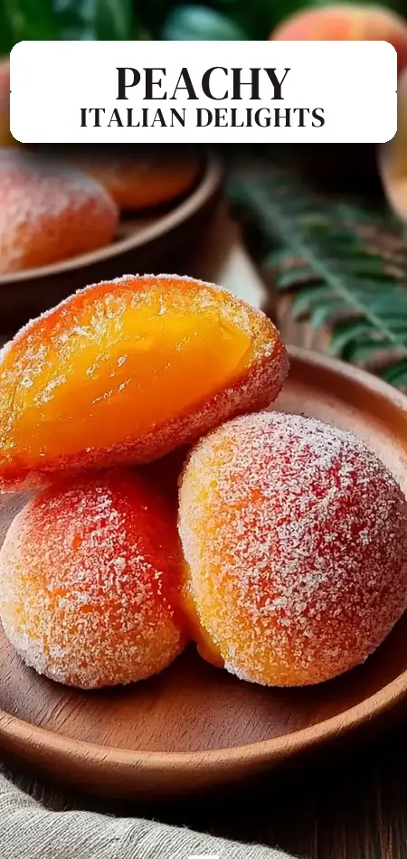 Pinterest pin (Design 2) for Italian Peach Cookies: Delightfully Soft with Sweet Filling