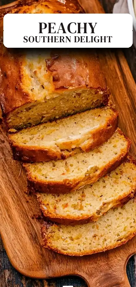 Pinterest pin (Design 2) for Southern Peach Bread