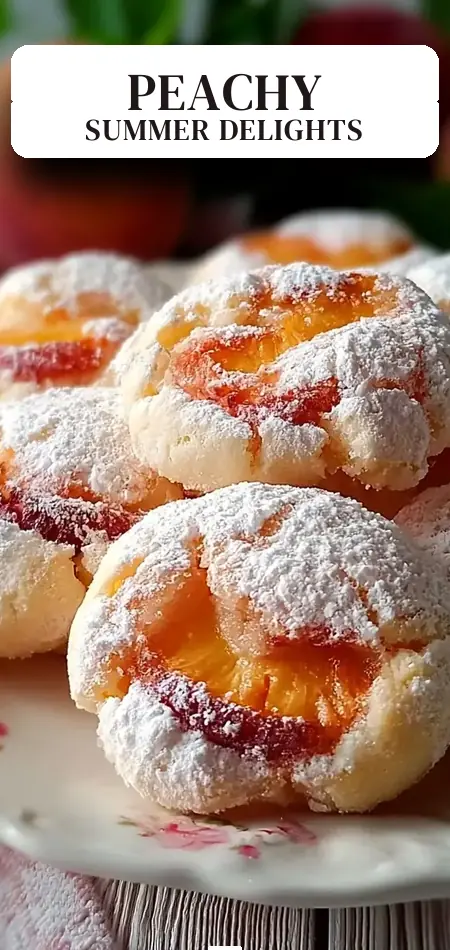 Pinterest pin (Design 2) for Italian Peach Summer Cookies: The Perfect Seasonal Treat!