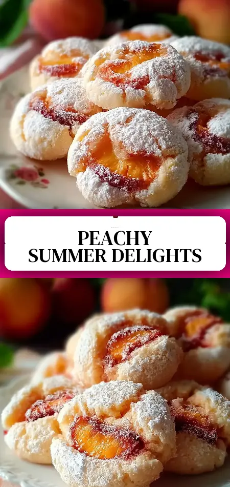 Pinterest pin (Design 3) for Italian Peach Summer Cookies: The Perfect Seasonal Treat!