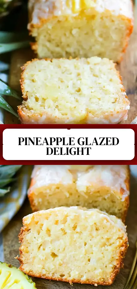 Pinterest pin (Design 3) for Glazed Pineapple Bread