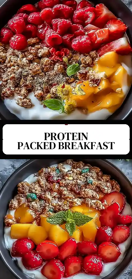 Pinterest pin (Design 3) for High Protein Freezer Friendly Breakfast Bowls