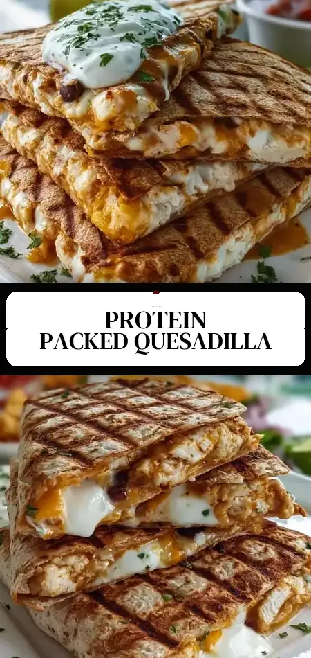 Pinterest pin (Design 3) for High Protein Quesadilla
