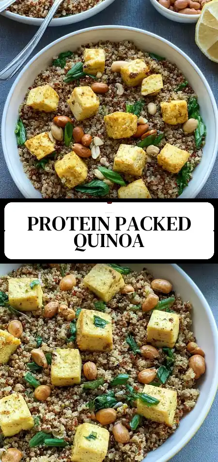 Pinterest pin (Design 3) for Quinoa Cottage Cheese